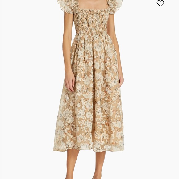En Saison Chaumont Smocked Floral Midi Dress NWOT - Picture 1 of 7